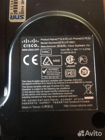 Ip телефон cisco CP-6921