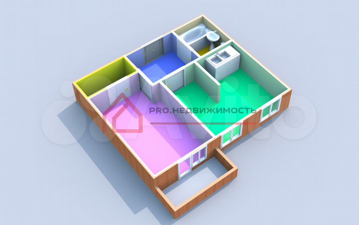 2-к. квартира, 47,2 м², 3/12 эт.