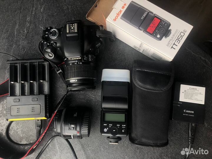 Вспышка Godox TTL 350C + canon 600d + 50mm