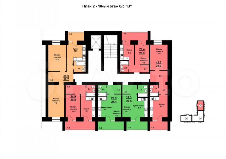 1-к. квартира, 30 м², 6/10 эт.