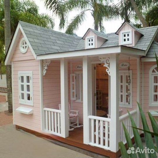 Детский деревянный домик для дачи