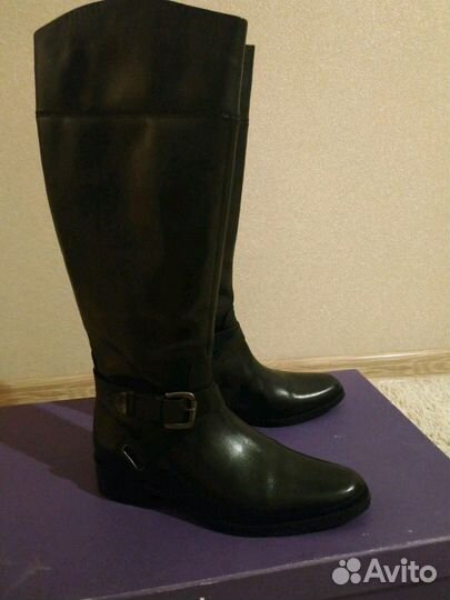 Кожаные сапоги