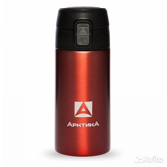Термос питьевой вакуумный Арктика 350 мл, красный