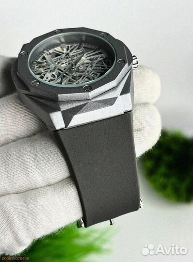 Часы наручные Hublot WHB3 серебро (Арт.15608)