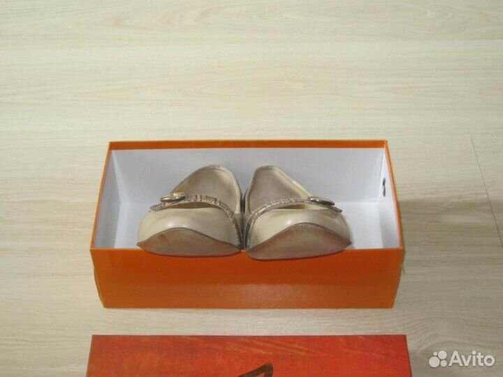 Балетки бежевые 38-39 р