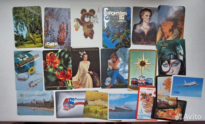 Календарики карманные переливные, стерео и другие