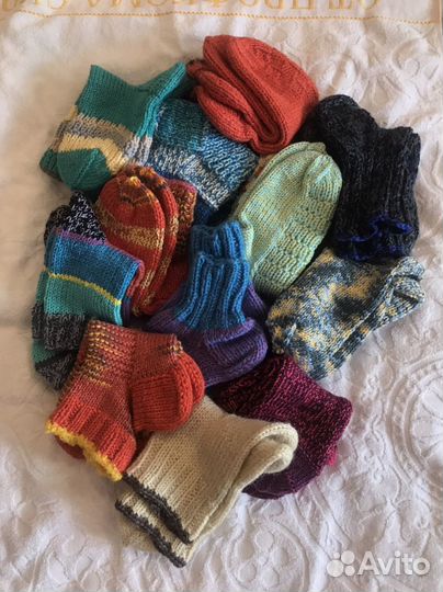 Шерстяные носки ручная работа