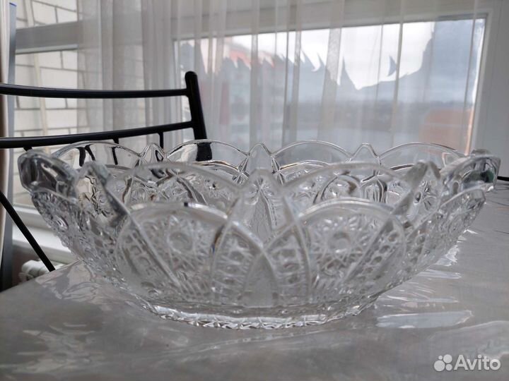 Хрустальная ваза, салатник, фруктница