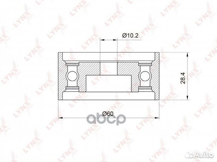 Ролик обводной ремня грм PB3013 lynxauto