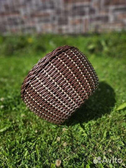 Кашпо из искусственного ротанга 12 литров