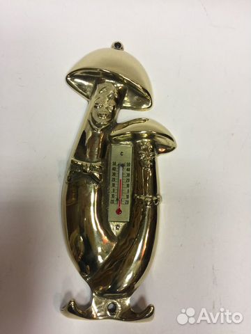Градусник термометр в старинном стиле бронза
