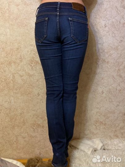 Джинсы низкая посадка 42 S темно-синие