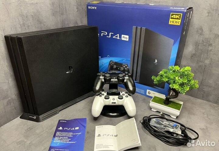 Sony PS4 Pro 1TB + 2Геймпада + 40Игр