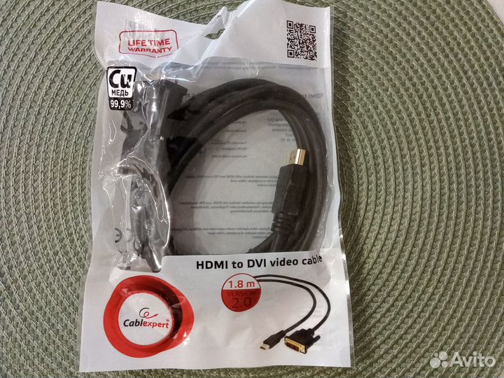 Кабель переходник hdmi to DVI
