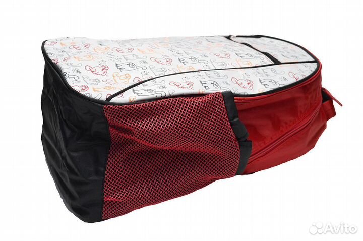 Рюкзак школьный Кот Саймон, красный, 44х30х17 см