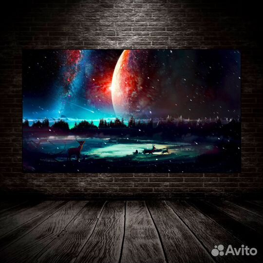 Печать фото на холсте, большие интерьерные картины