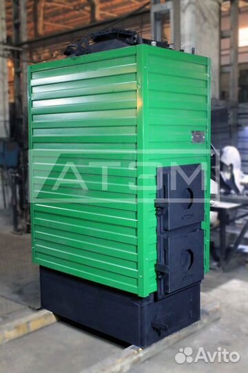 Водогрейный твердотопливный котел на дровах и угле