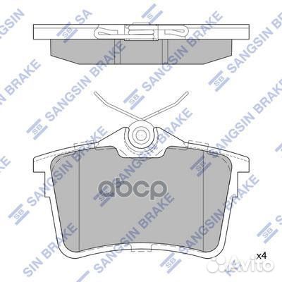 Колодки тормозные дисковые задние SP1824 Sangsi