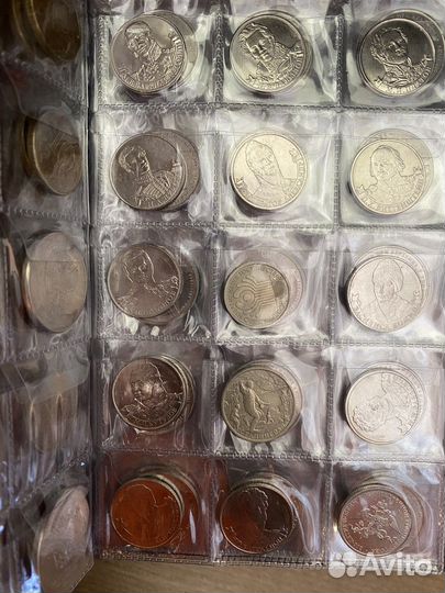 Юбилейные монеты россии 95 штук