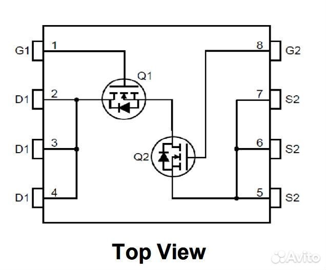 Микросхема AON6912 N-Channel mosfet 30V 52A DFN5X