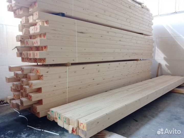 Брус профилированный с чашами по проекту