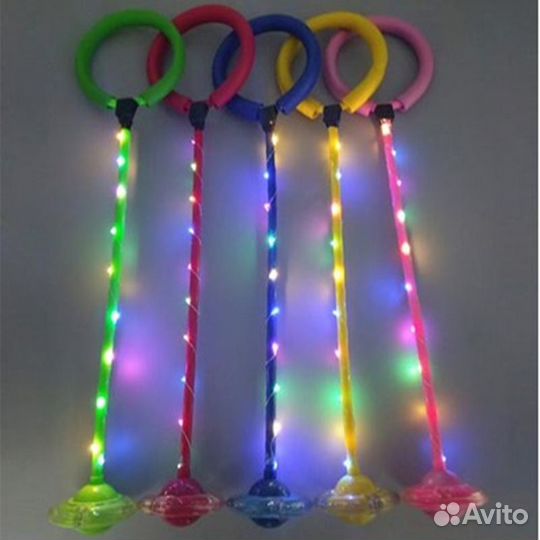 Нейроскакалка светящаяся по всей длине с кольцом