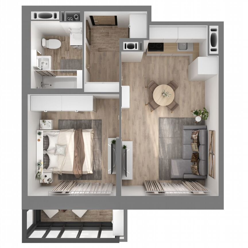 1-к. квартира, 40,8 м², 6/23 эт.