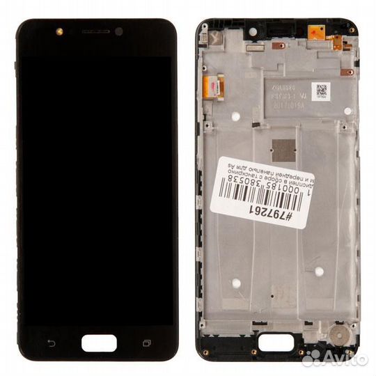 Дисплей в сборе с тачскрином и передней панелью дл