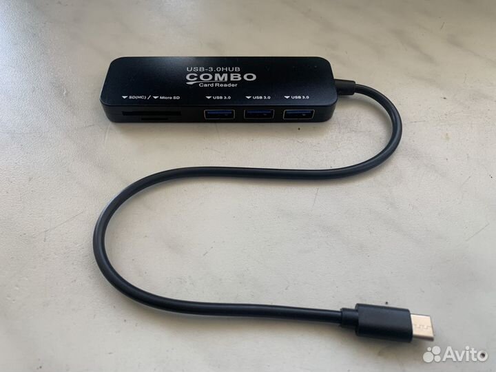 Концентратор переходник type-c на usb 3.0 SD+micro