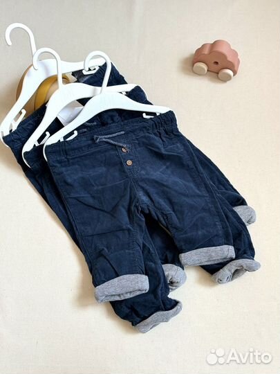 Вельветовые штаны H&M 68,80,92