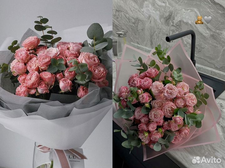 Букет из 59 кустовых роз