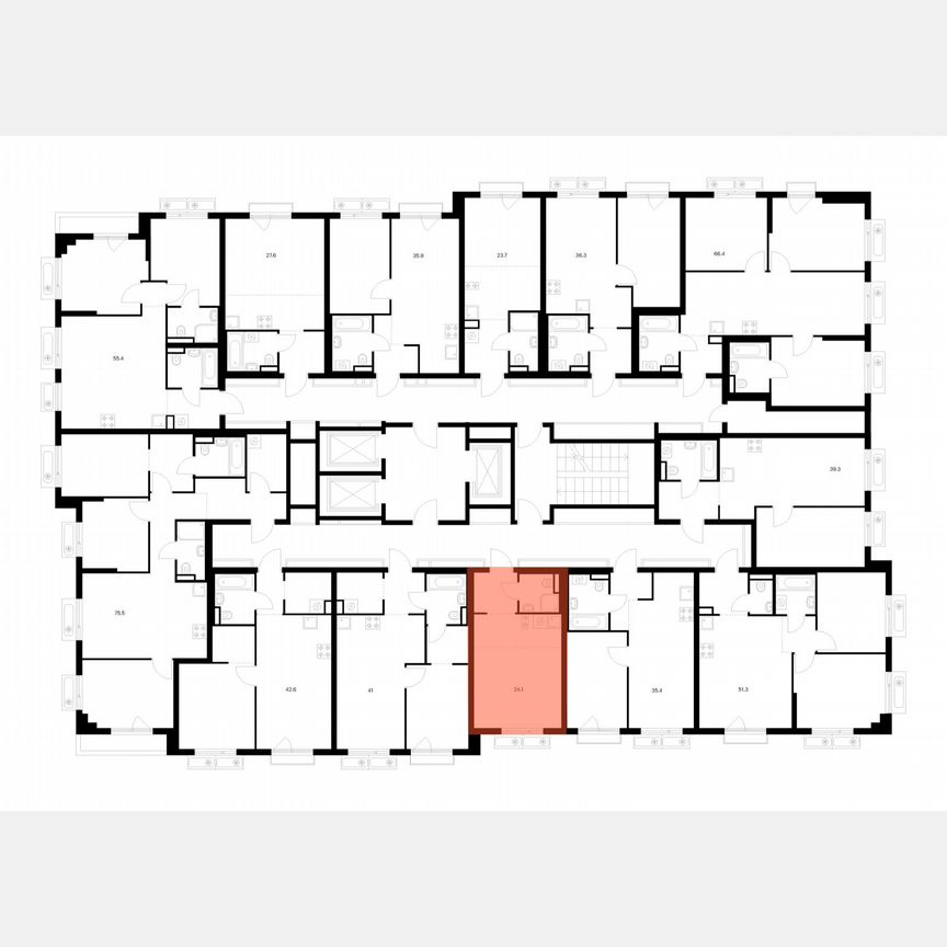 Квартира-студия, 24,1 м², 16/18 эт.