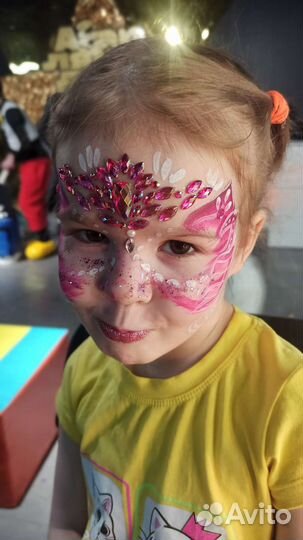 Глиттер Блестки Стразы для лица Всё для аквагрима