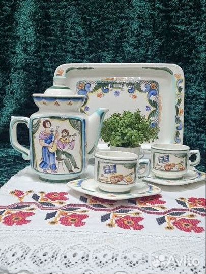 Набор фаянс Музыканты винтаж СССР зик