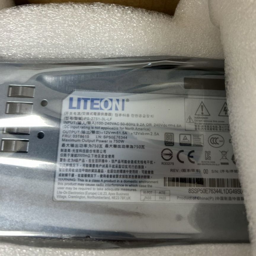 [03T8615] Блок Питания 750w Lenovops-2751-3l-Lf