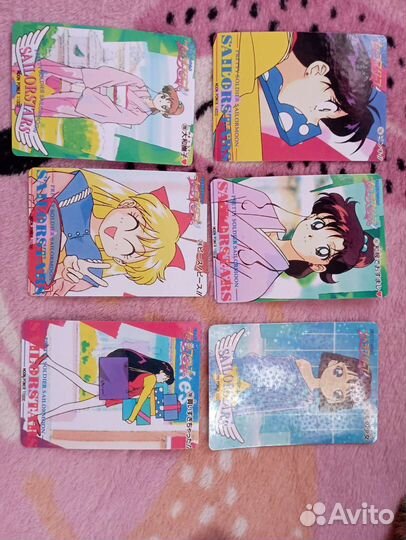 Галографические карточки от бандай sailor moon