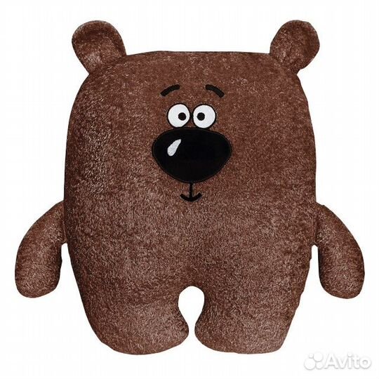 Подушка декоративная Мишка 45х48см коричневая, арт