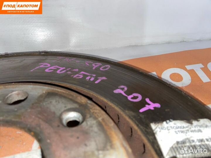 Диск тормозной передний Peugeot 207 рест. 2011