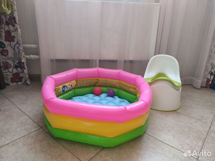 Бассейн надувной детский 61 см intex