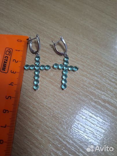 Серьги крестики