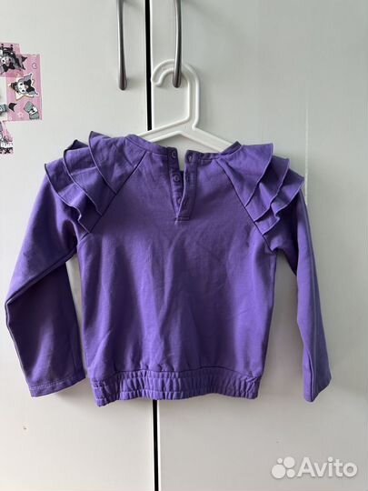 Кофта доя девочки фиолетовая со сборками