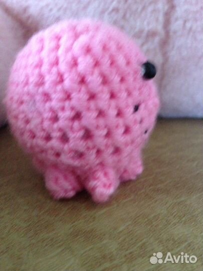 Мягкая игрушка, вязаный осьминог