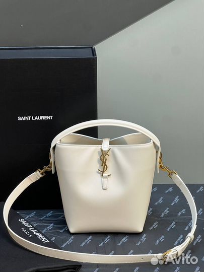 Сумка ведро тоут кожаная YSL Saint Laurent LE 37