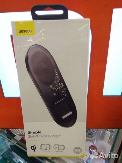 Беспроводное зарядное устройство Baseus 2 в 1