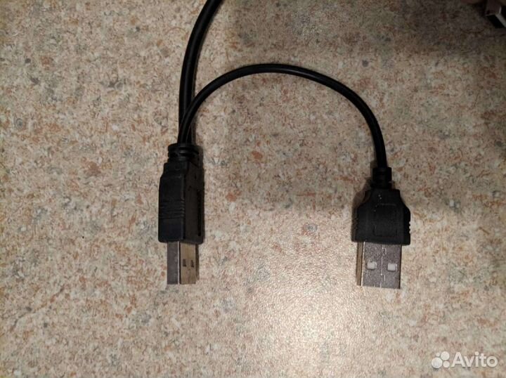 Кабель один обычный Юзб на два обычных usb2.0