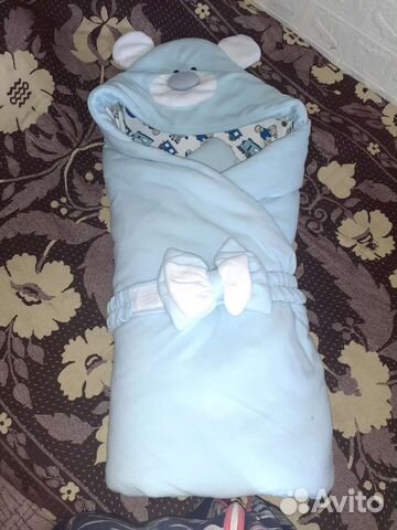 Конверт одеяло на выписку для мальчика зимний