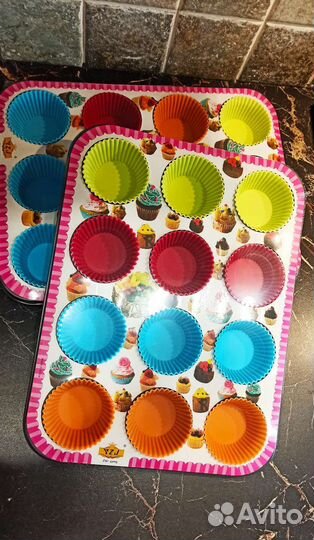 Форма для выпечки 12 кексов 34*26 см