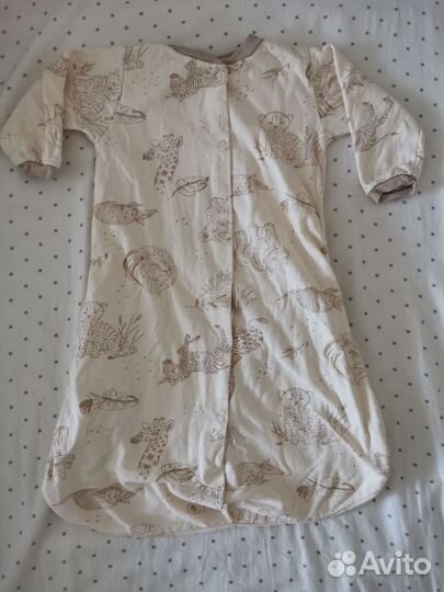 Два хлопковых спальных мешка для малыша 74