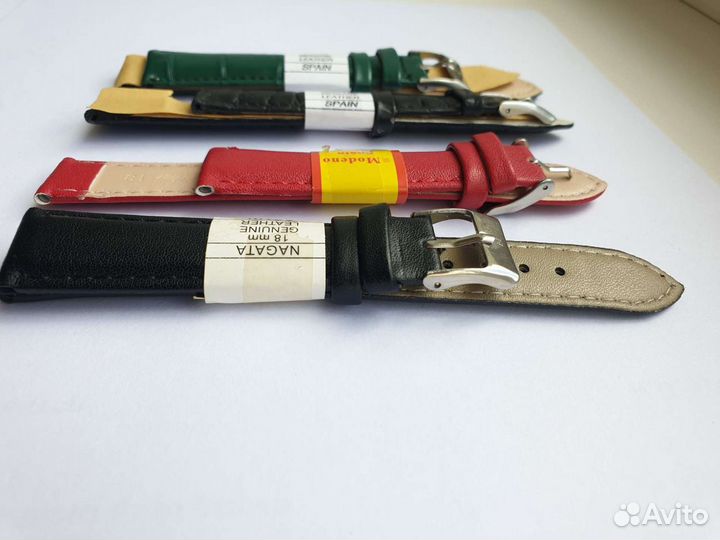 Ремни для часов под уши 18 мм разные