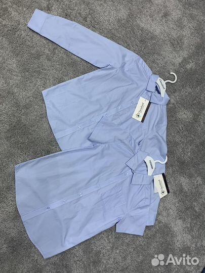 Рубашка голубая 134
